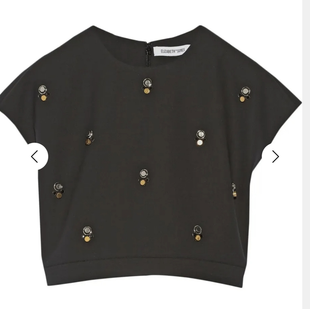 *SOLD* Elizabeth and James Colton Embellished Crop Top - Picture 6 of 10